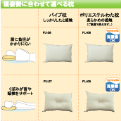 寝姿勢に合わせて選べる枕